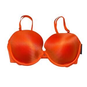 Frederick's of Hollywood Exxtreme Cleavage Full Figure Bra Red Orange Size 32D